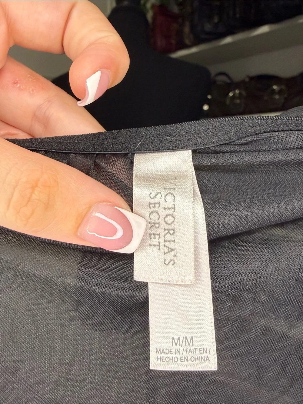 Victoria's Secret Black Sheer Lingerie Top
